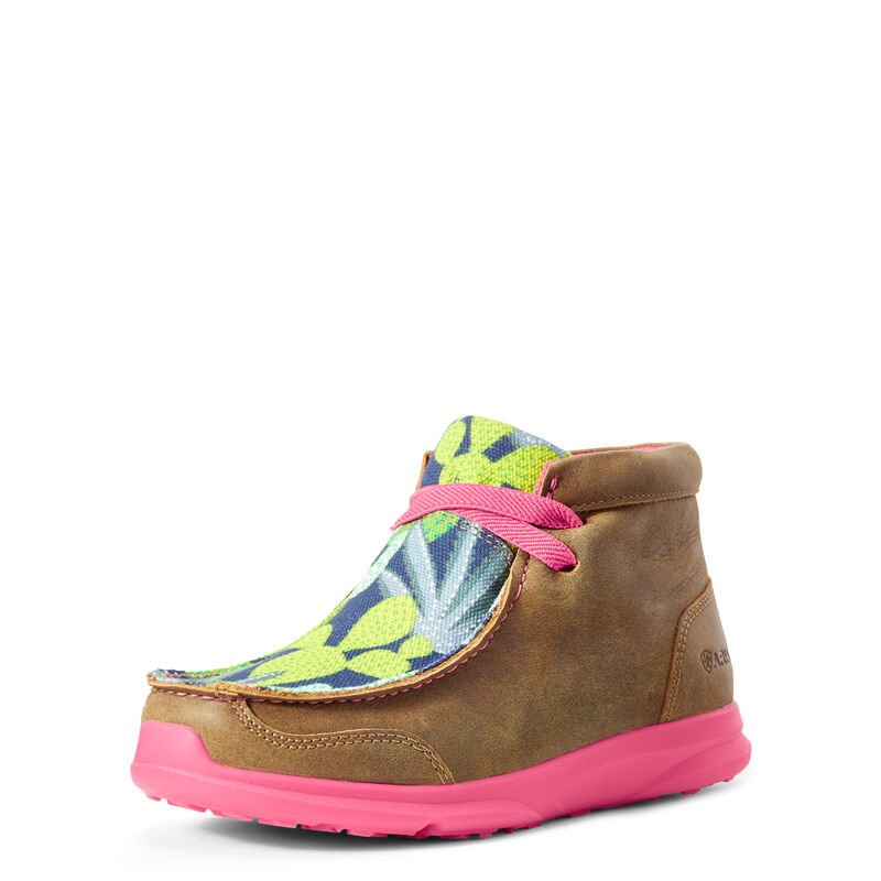 Ariat Western: Spitfire Botas Western Niños - Marrones / Verde Menta / Rosas (KSJRO5192)